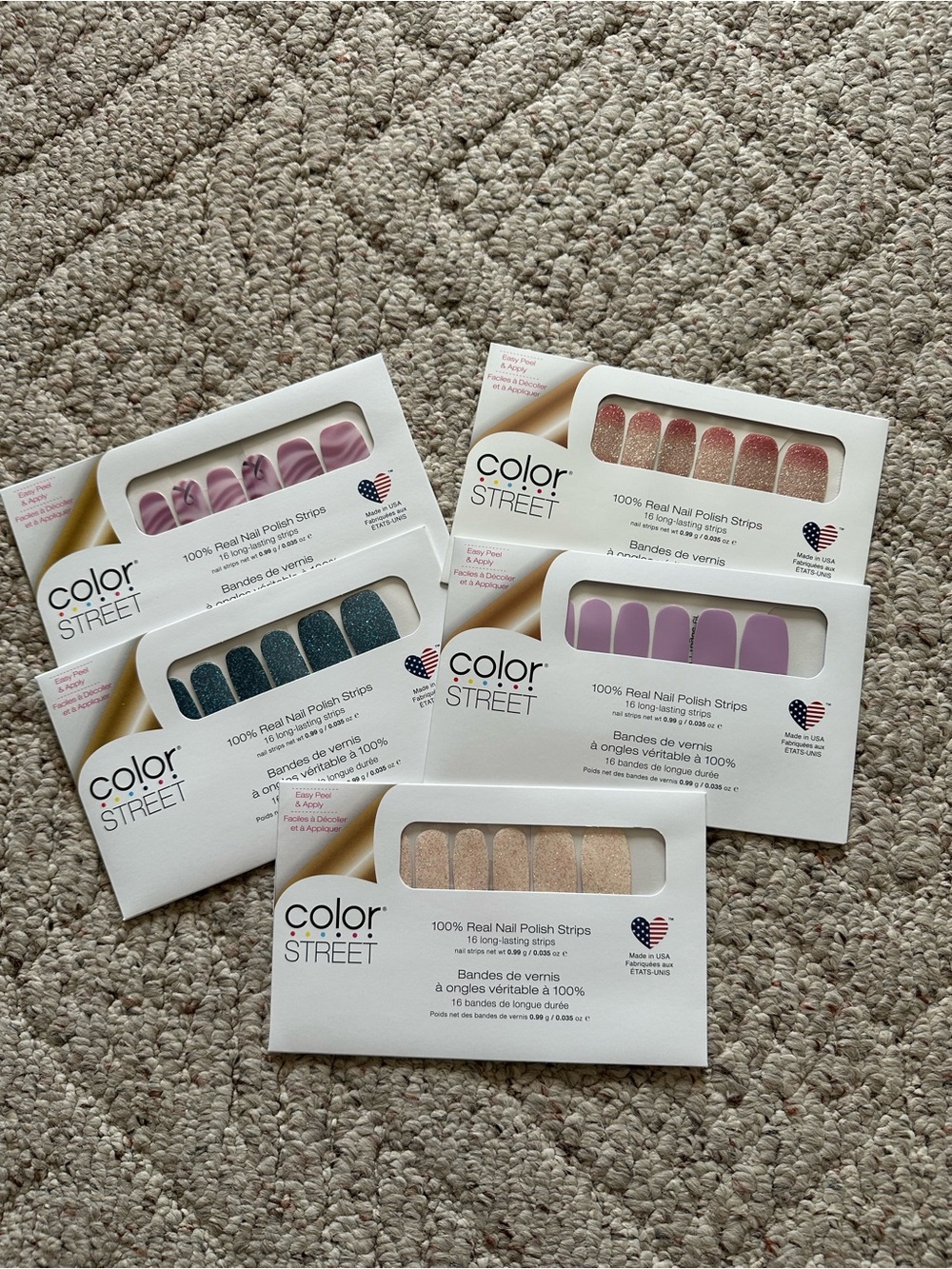 Color Street Nail Strip Bundle of 5